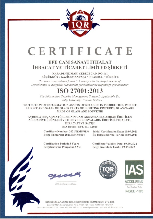 efecam certificate 27001
